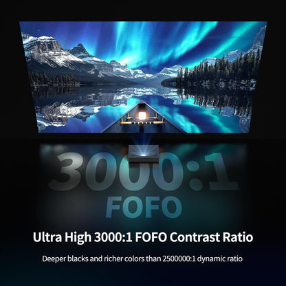 Wemax Nova Smart 4K Ultra Short Throw Laser Projector w/100" ALR UST Fixed Frame Screen