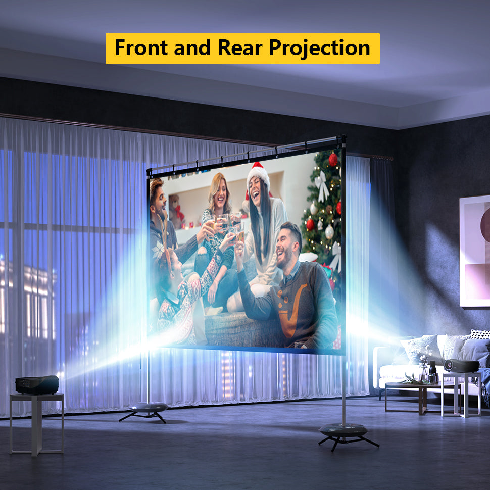 120 Inch Portable Projector Screen with Stand