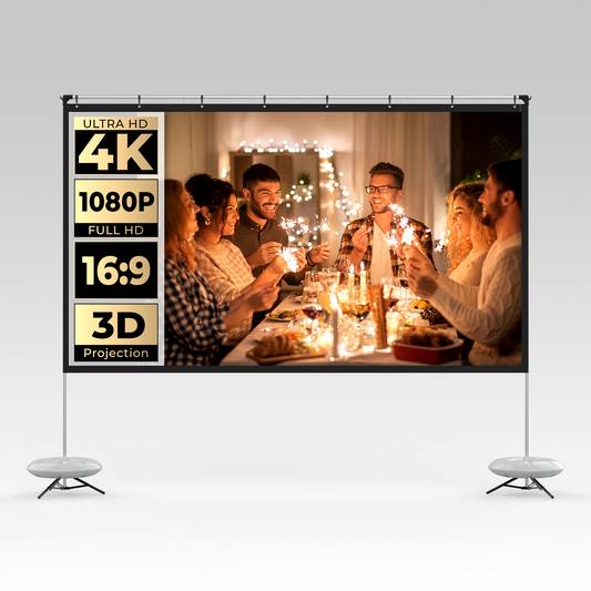 Wemax 100 Inch Portable Projector Screen with Stand